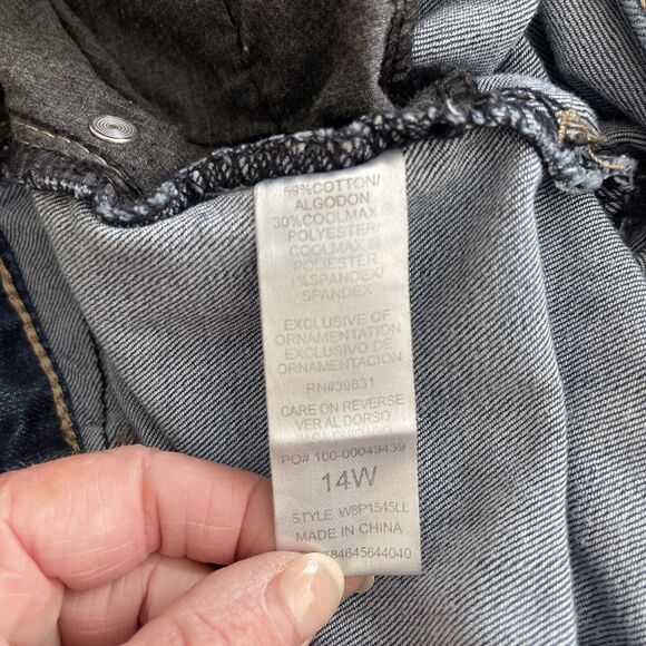 Democracy "Flex"-ellent Distressed Jeans Sz 14W - Picture 9 of 14